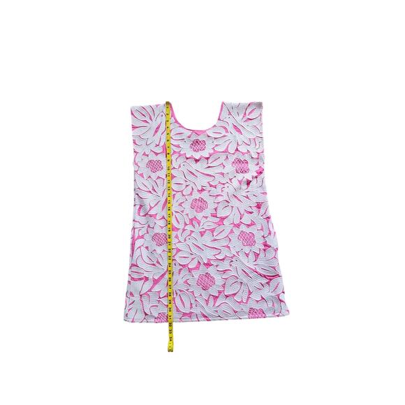 J.Marie Pink White Maya Dress Embroidered Floral Shift Dress Size X-Small - Picture 8 of 10